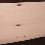 Hier das Bild von den Flecken, auf halber oberer Wurfarm Länge.