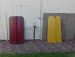 Pavesen zum trocknen im Garten
