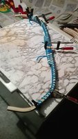 Nach und nach die Zwingen mit dem Seil ersetzen
