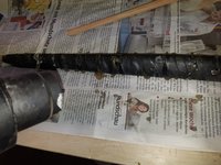 Mit Farrahdschlauch umwickeln und mit der HLP den überflüssigen Hautleim rausföhnen