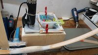 Der gesamte Setup und die ersten beiden Sehnenstränge in der Mitte, seitlich