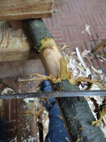 Mit Rückseite von Ziehmesser