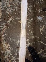 Griff und FO mit Leim eingeschmiert