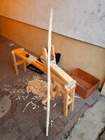 Da steht sie, die Bohnenstange