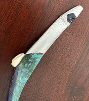 Die Tips mit Silberüberzug und Gebrauchsspuren