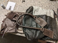 Handtasche recyceln, der Tragegriff ist es geworden
