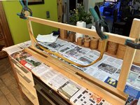 Am 3.7. Aufkleben der Sehnen mit Hasenhautleim