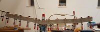 die fertige Form. Ich klebe immer ein 5 mm dickes Presslaminat (oder wie auch immer das heißt) auf die Sägefläche (im Bild oben) und gleiche damit Ungenauigkeiten aus