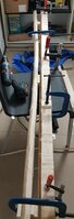 hier Halbstamm und Laminat eingespannt