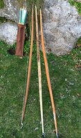 v.l.n.r.: Maulbeere 62#, Esche 82#, Eibe 108#, in der Reihenfolge zum Schießen :-D
