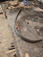 das grob geschnittene, geschliffene Horn
