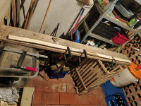 auf Diele festgespannt