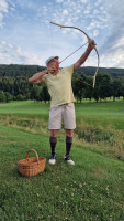 Das ist kein Flightpfeil, dieser 27 Gramm Pfeil flog 240m