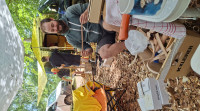 Breti bei der Arbeit