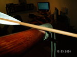 Schussfenster, Pfeil ist in die Sehne "eingerastet"