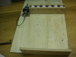 Lackiermaschine #1 - als Antrieb diente eine Schleifmaschine