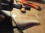 Horn mit Dremel fräsen