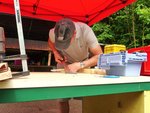Kleiner Fuchs beim Holzcompound-Tuning