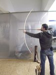 Morten war so nett, meine zwischenzeitlich<br />fertig getillerte Robinie <br />(68#@28") zu schießen...