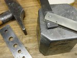 Stift gekürzt und gestaucht um ihn zu fixieren