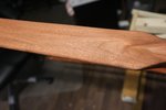 Beize am Bauch mit Lappen aufgebracht und sofort wieder abgetrocknet